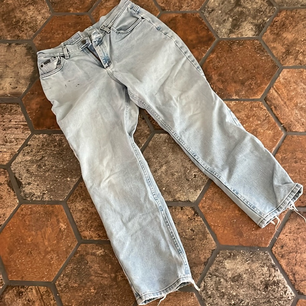 Vintage Lee Jeans Mom style Lee Rider light wash size 14 short